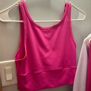Hot pink reversible lululemon tank top